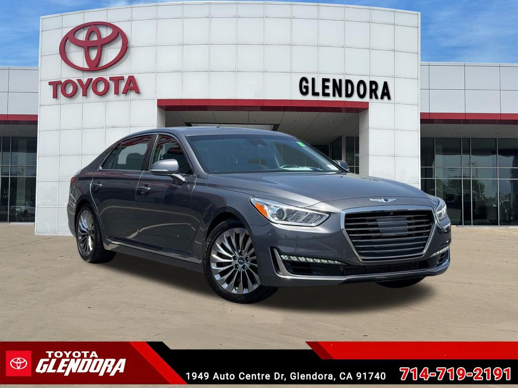 London Gray Metallic 2017 Genesis G90 Premium Sedan Rear-Wheel Drive 8-Speed Automatic