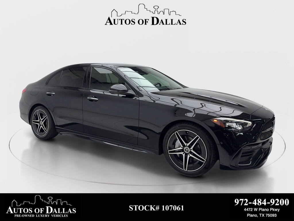 Black 2023 Mercedes-Benz C-Class Sedan Rear-Wheel Drive 9-Speed Automatic