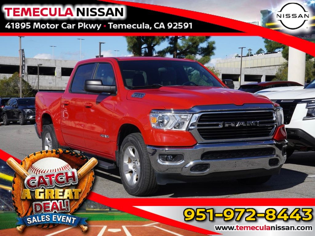 Flame Red Clearcoat 2021 RAM 1500 Big Horn Crew Cab RWD Pickup Truck 4X2 8-Speed Automatic