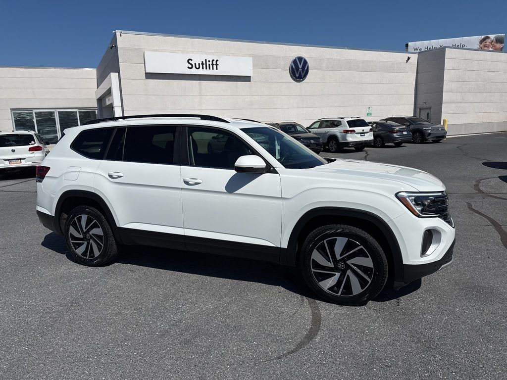 2025 Volkswagen Atlas 2.0T SE w/Technology White at Subaru and VW of Moon Township