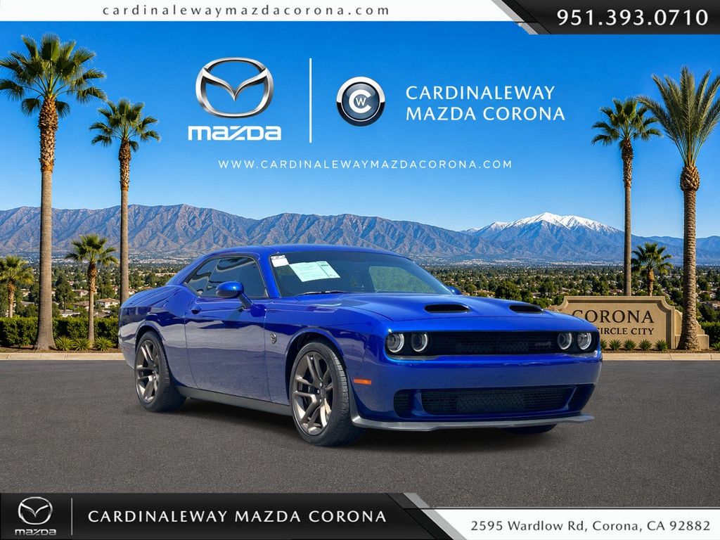 Indigo Blue 2021 Dodge Challenger SRT Hellcat RWD Coupe Rear-Wheel Drive 8-Speed Automatic