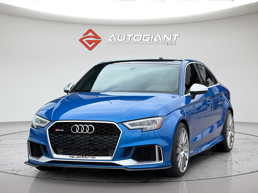 Ara Blue Crystal Effect 2018 Audi RS 3 Sedan All-Wheel Drive 7-Speed Automatic