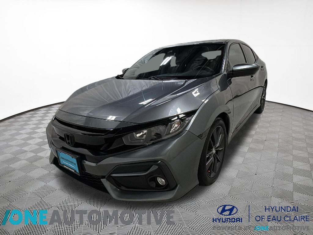 Silver 2021 Honda Civic Hatchback EX FWD Hatchback Front-Wheel Drive Continuously Variable Transmission