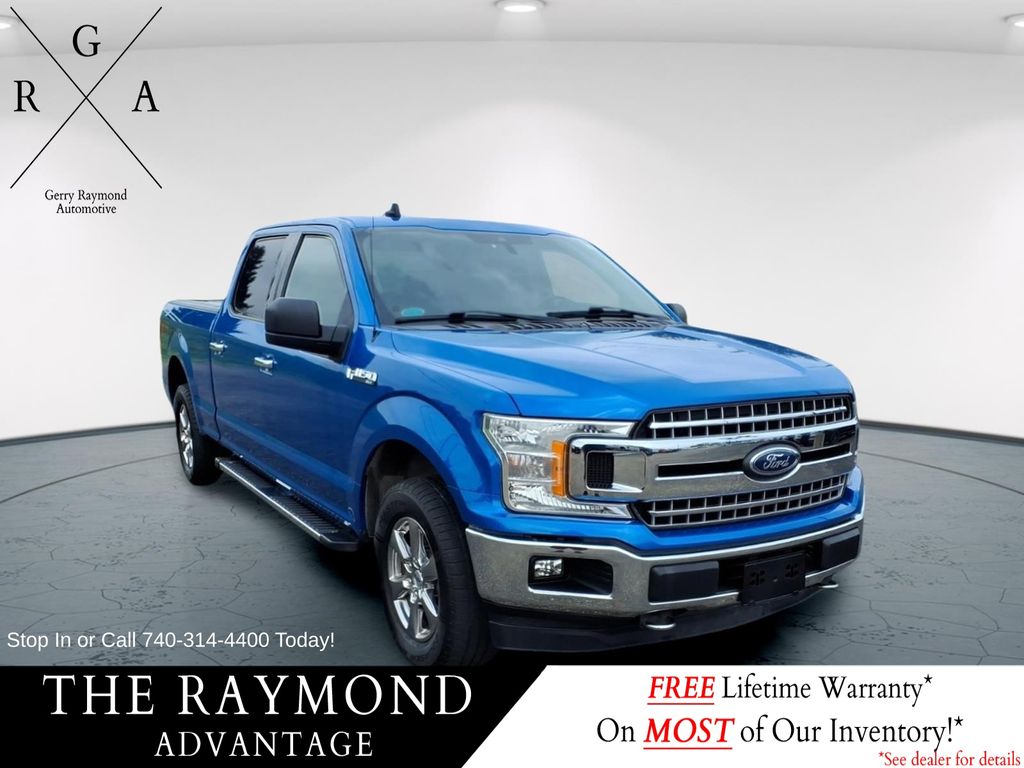 Blue 2019 Ford F-150 Pickup Truck Four-Wheel Drive Automatic