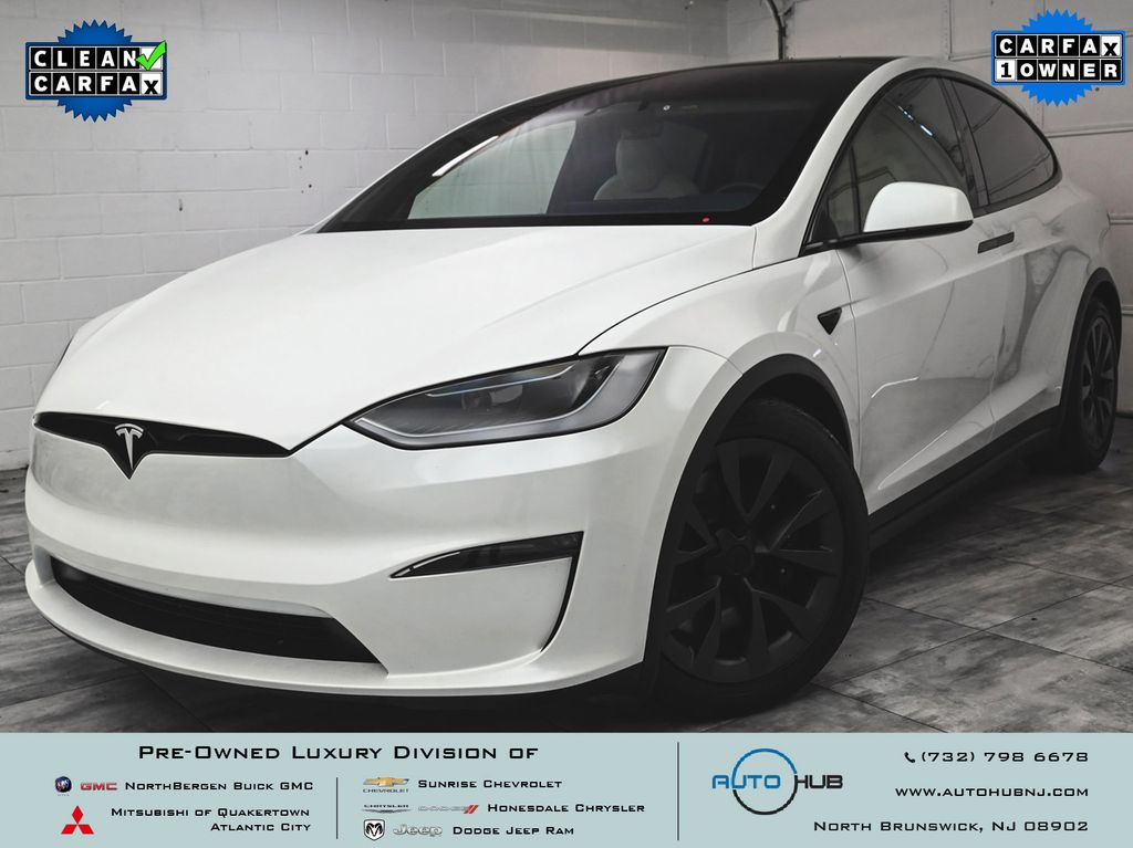 Pearl White Multi-Coat 2024 Tesla Model X AWD SUV / Crossover All-Wheel Drive 1-Speed Automatic
