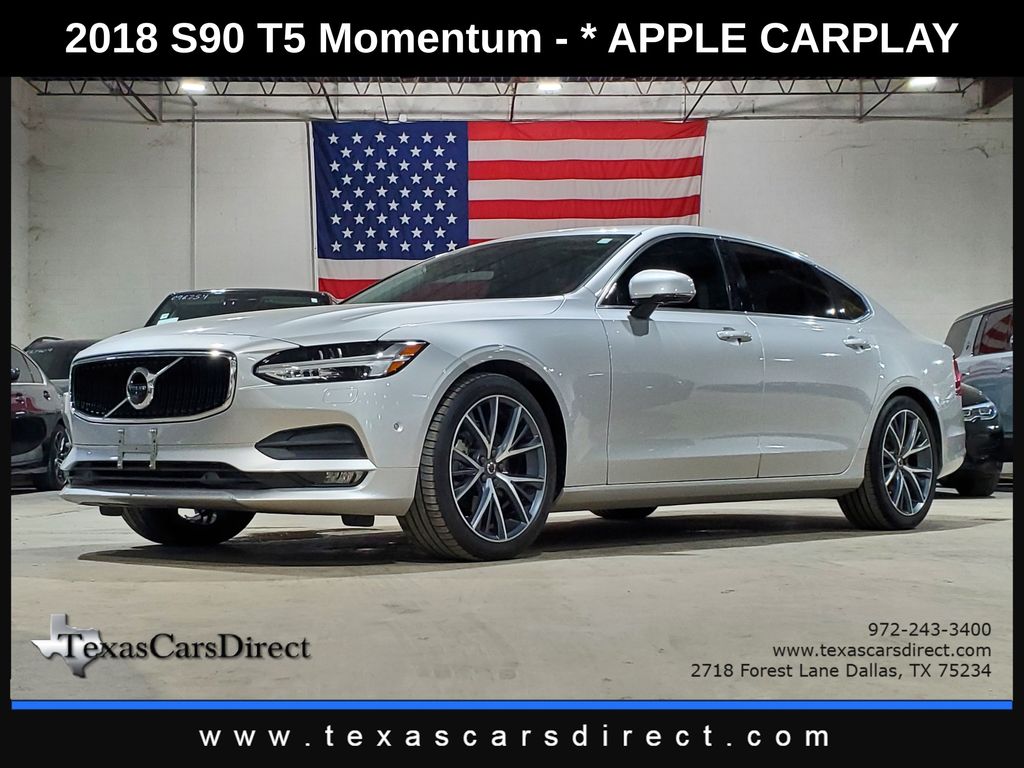 Bright Silver Metallic 2018 Volvo S90 T5 Momentum AWD Sedan All-Wheel Drive Automatic