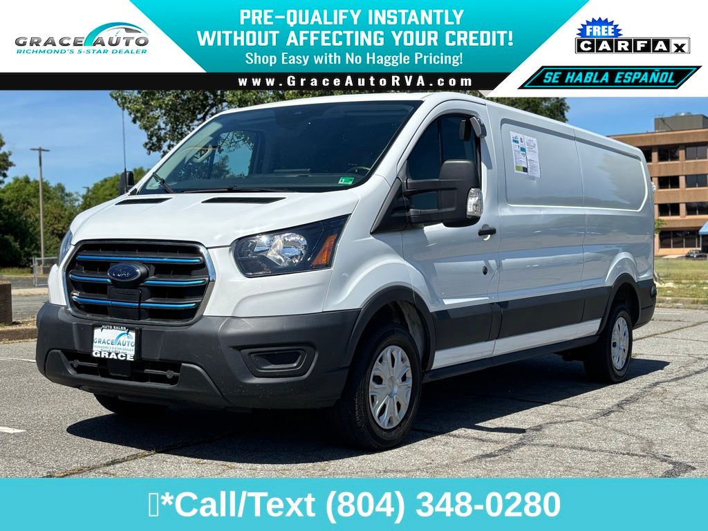 Oxford White 2022 Ford E-Transit 350 Low Roof LB RWD Van Rear-Wheel Drive Automatic