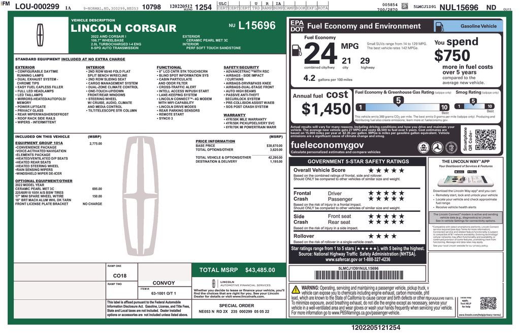 Used 2022 Lincoln Corsair SUV