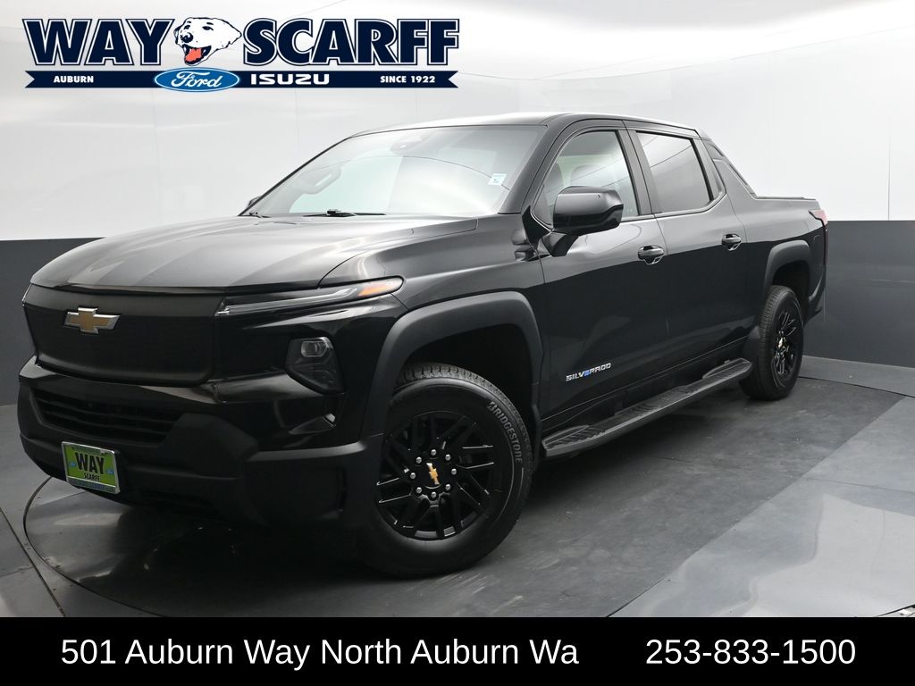 Black 2024 Chevrolet Silverado EV Pickup Truck All-Wheel Drive 1-Speed Automatic