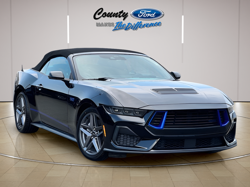 Shadow Black 2024 Ford Mustang Convertible Rear-Wheel Drive Automatic