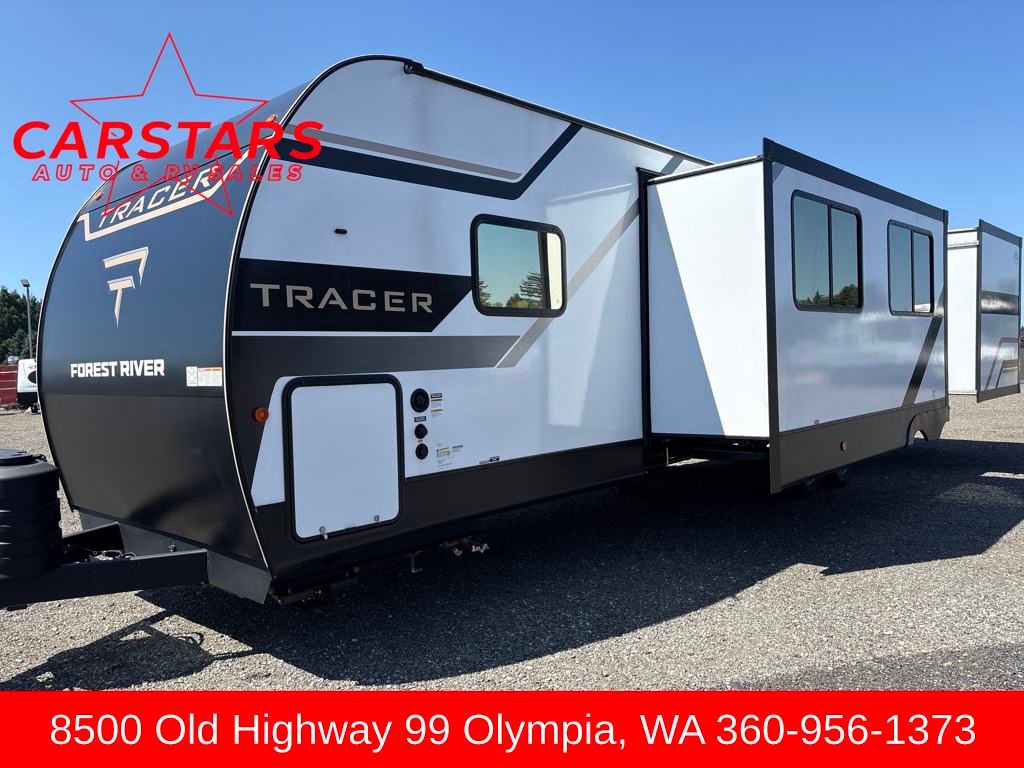 2026 Black/Gold Prime Time Tracer 295DB Travel Trailer