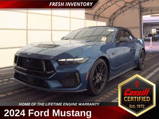 Blue Metallic 2024 Ford Mustang Convertible Rear-Wheel Drive Automatic