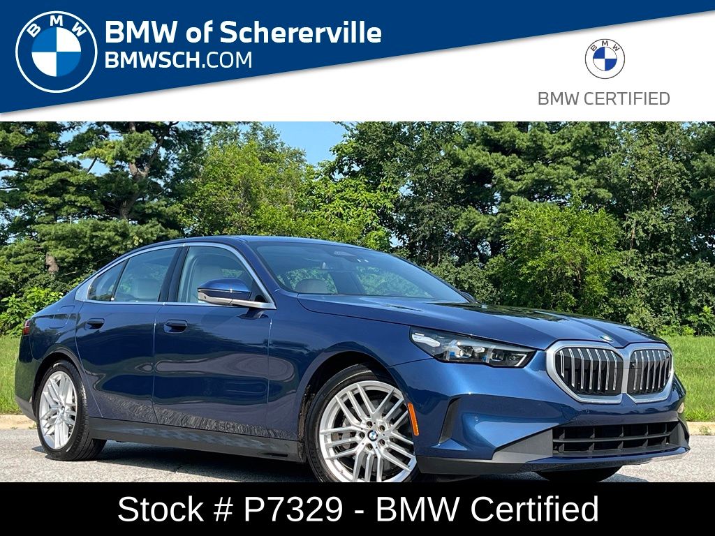Phytonic Blue Metallic 2024 BMW 5 Series Sedan All-Wheel Drive 8-Speed Automatic
