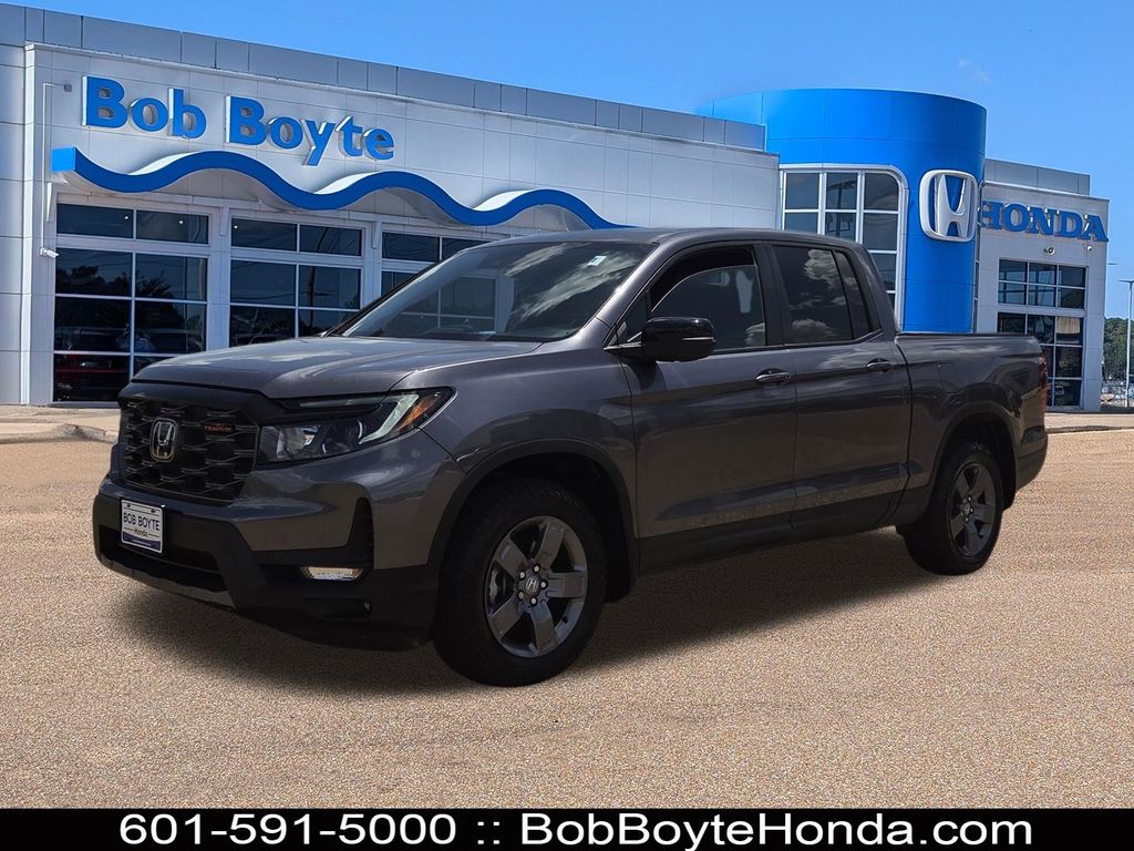 Gray (Modern Steel) 2024 Honda Ridgeline Pickup Truck All-Wheel Drive 9-Speed Automatic