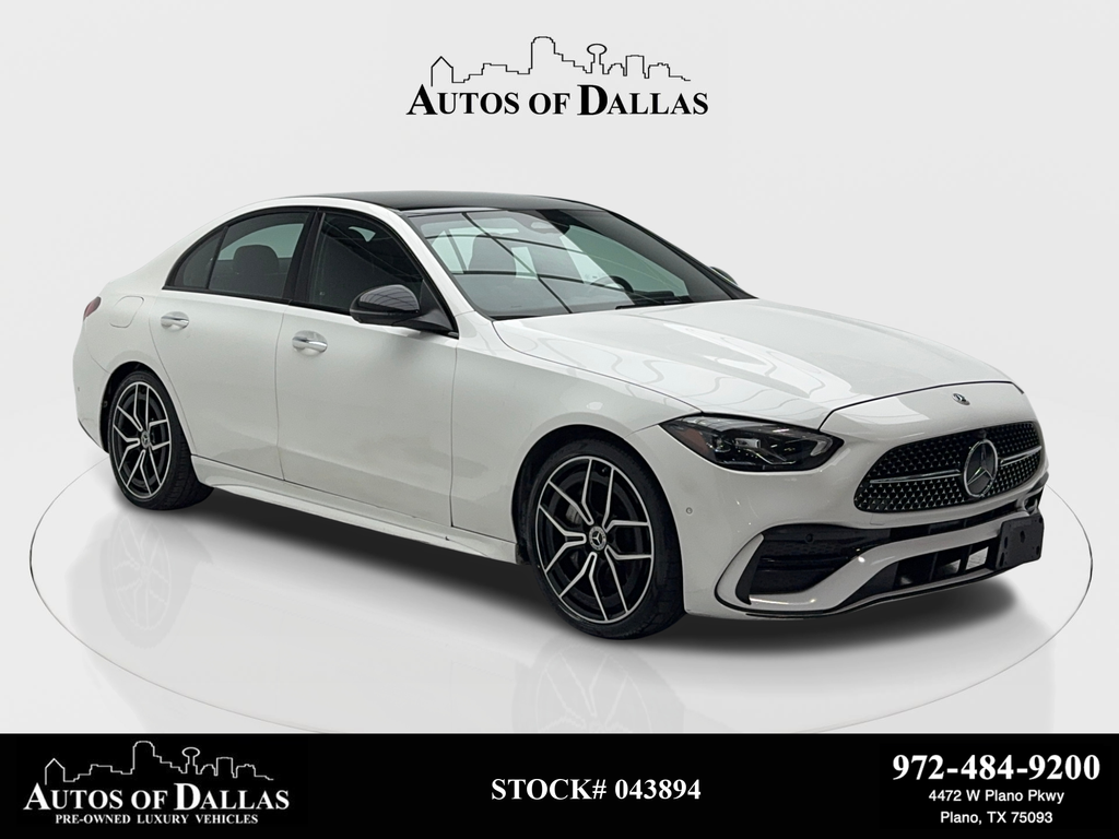 White 2022 Mercedes-Benz C-Class Sedan Rear-Wheel Drive 9-Speed Automatic