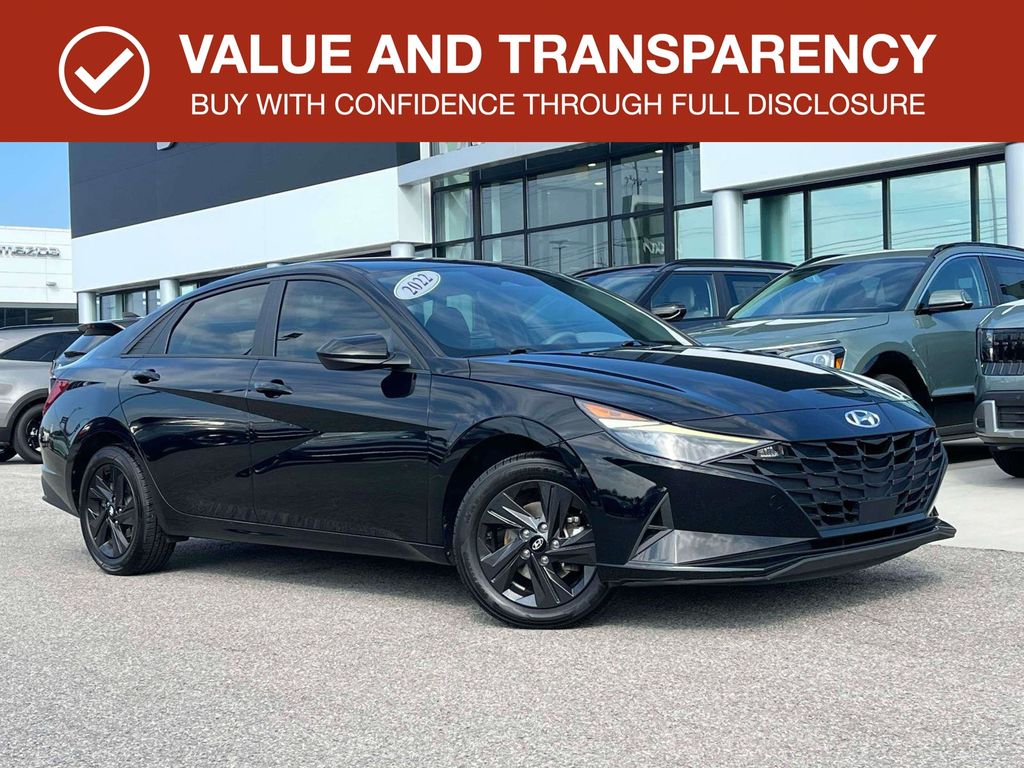 Phantom Black 2022 Hyundai Elantra Sedan Front-Wheel Drive Continuously Variable Transmission