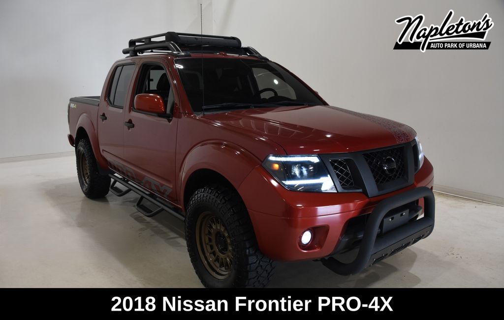 Lava Red 2018 Nissan Frontier Pickup Truck Four-Wheel Drive 5-Speed Automatic Overdrive
