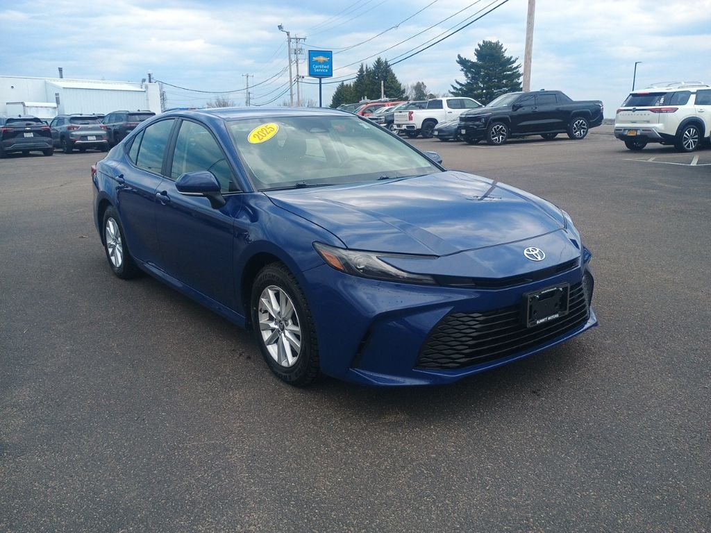 Blue 2025 Toyota Camry LE AWD Sedan All-Wheel Drive Continuously Variable Transmission
