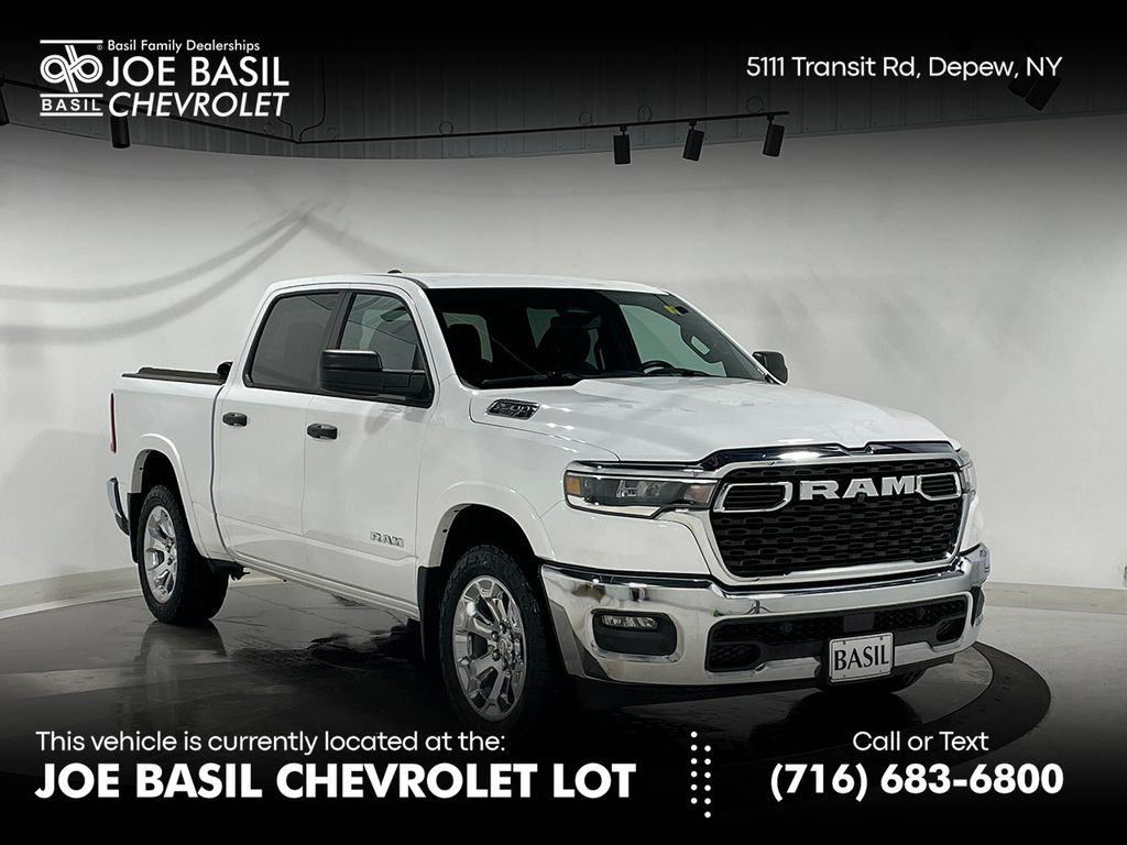 Bright White Clearcoat 2025 RAM 1500 Pickup Truck Four-Wheel Drive 8-Speed Automatic