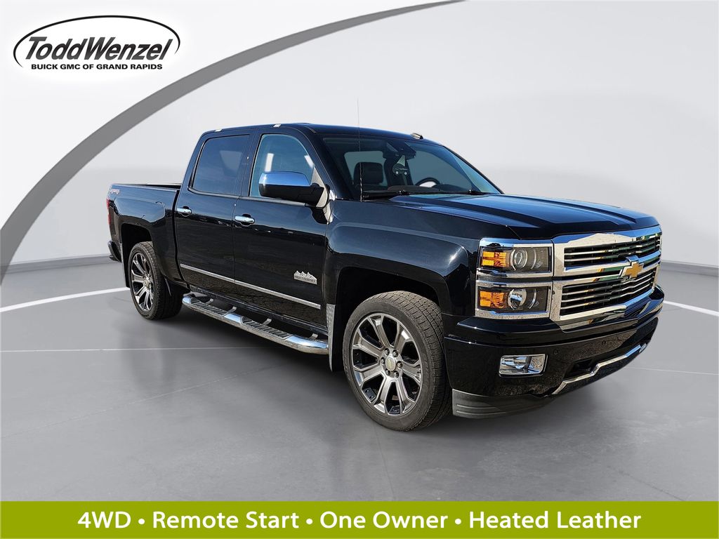 Black 2014 Chevrolet Silverado 1500 High Country Crew Cab 4WD Pickup Truck Four-Wheel Drive 6-Speed Automatic Overdrive
