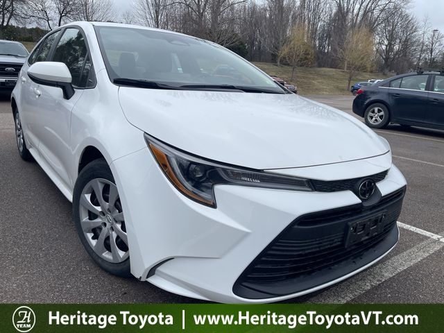 White 2023 Toyota Corolla LE FWD Sedan Front-Wheel Drive Continuously Variable Transmission