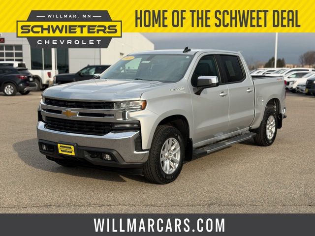 Silver Ice Metallic 2021 Chevrolet Silverado 1500 Pickup Truck Four-Wheel Drive Automatic