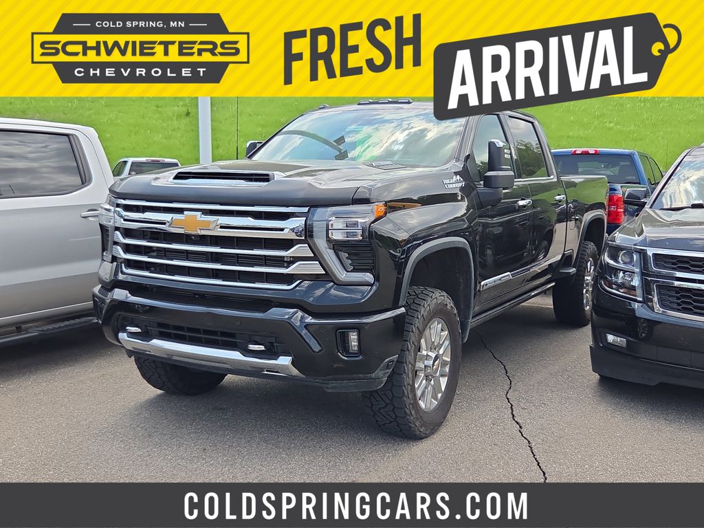 Black 2024 Chevrolet Silverado 3500HD High Country Crew Cab 4WD Pickup Truck Four-Wheel Drive Automatic