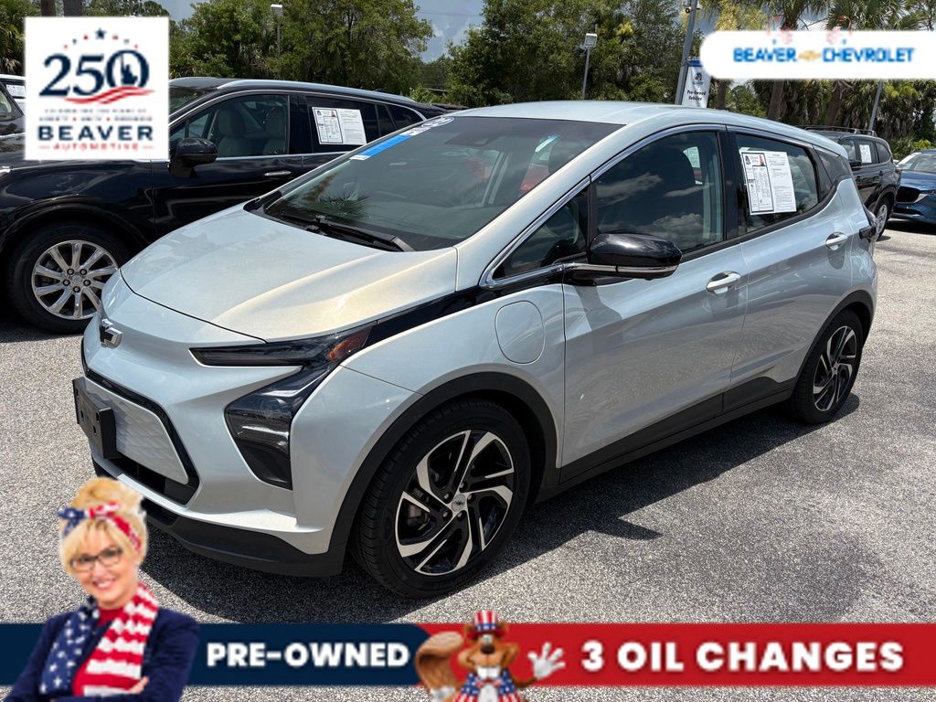 Silver 2022 Chevrolet Bolt EV Hatchback Front-Wheel Drive 1-Speed Automatic