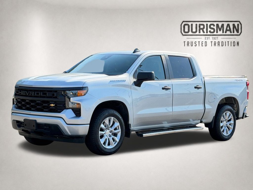 Silver Ice Metallic 2022 Chevrolet Silverado 1500 Pickup Truck Four-Wheel Drive 8-Speed Automatic