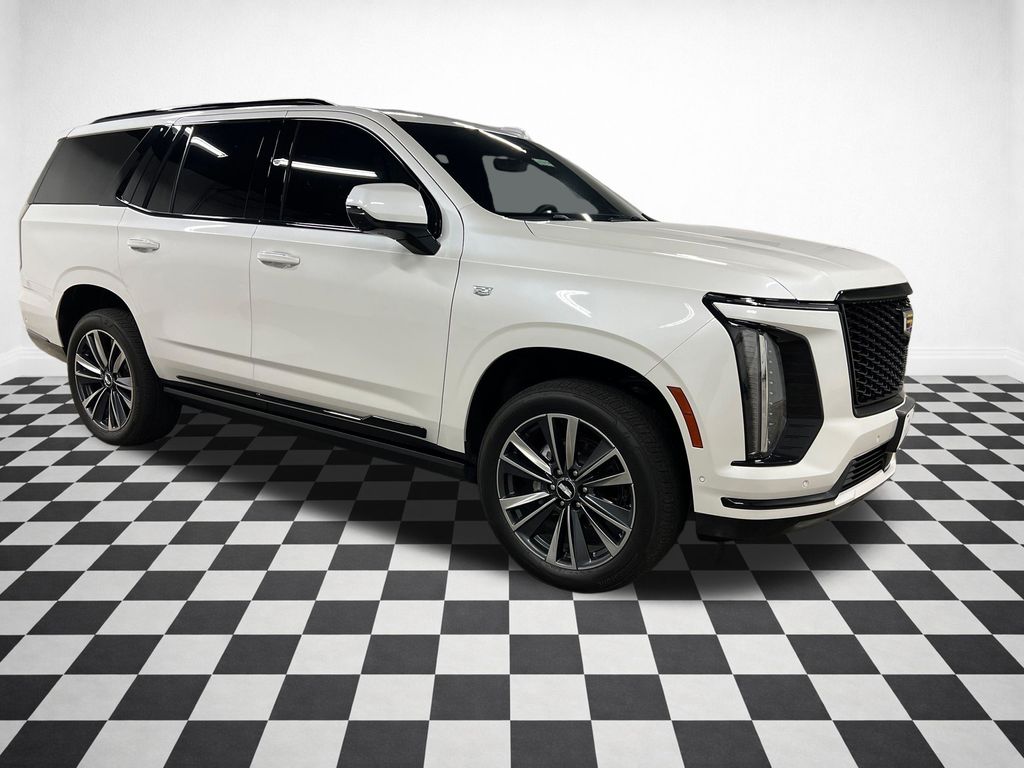 Crystal White Tricoat 2025 Cadillac Escalade SUV / Crossover Four-Wheel Drive Automatic