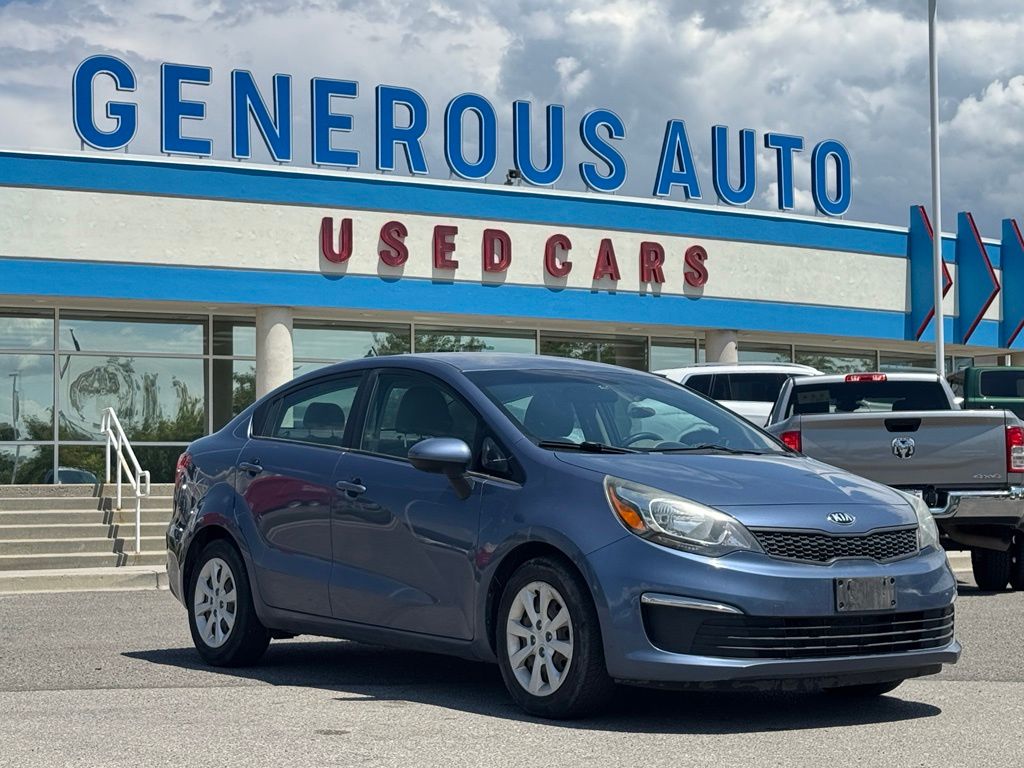 Urban Blue Pearl Metallic 2016 Kia Rio Sedan Front-Wheel Drive 6-Speed Automatic