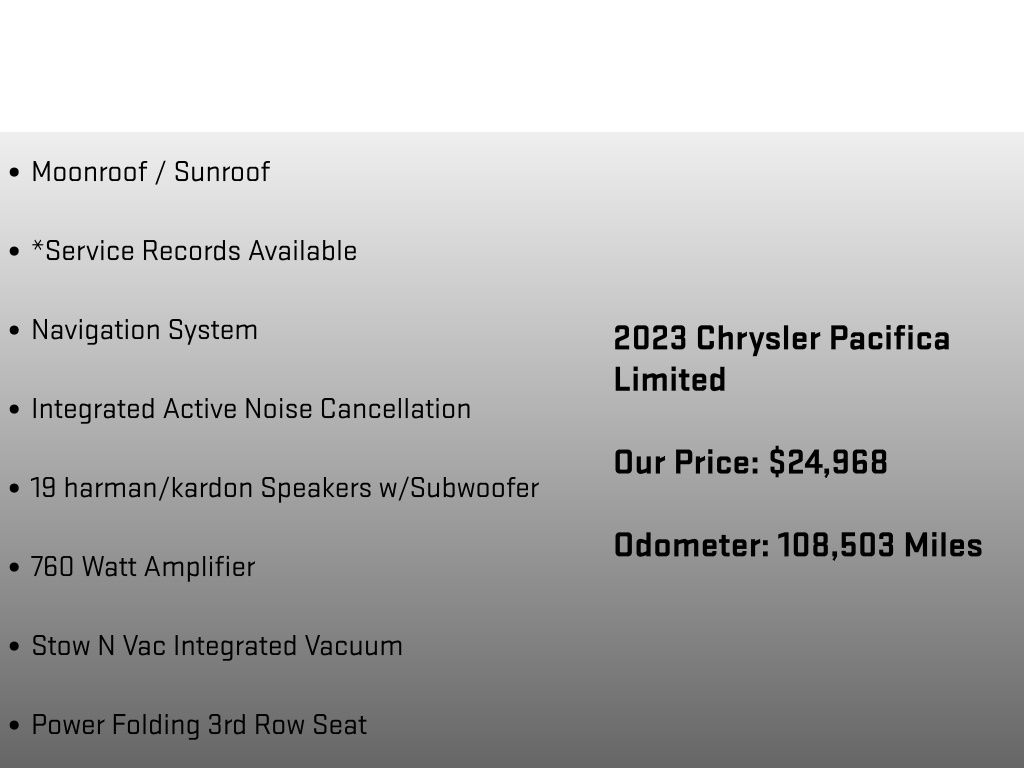2023 Chrysler Pacifica Limited White at Bob Ruth Ford