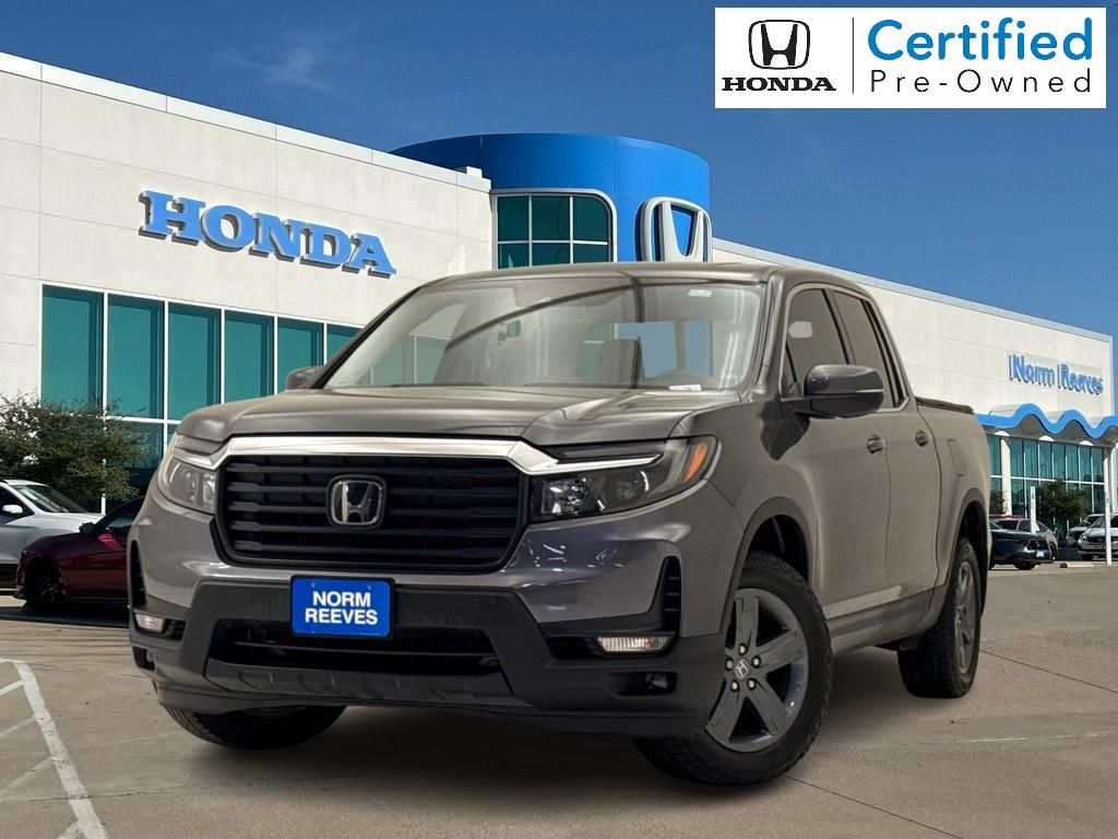 Gray 2023 Honda Ridgeline RTL AWD Pickup Truck All-Wheel Drive 9-Speed Automatic