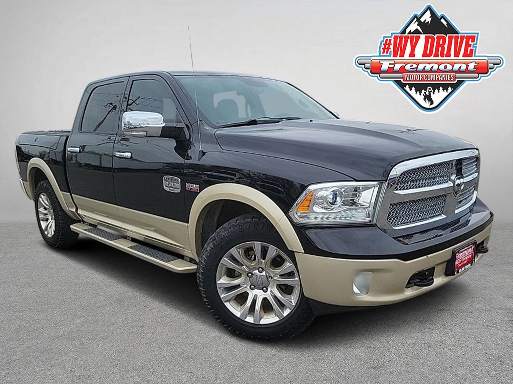 Black Clearcoat 2014 RAM 1500 Laramie Longhorn Crew Cab 4WD Pickup Truck Four-Wheel Drive 8-Speed Automatic