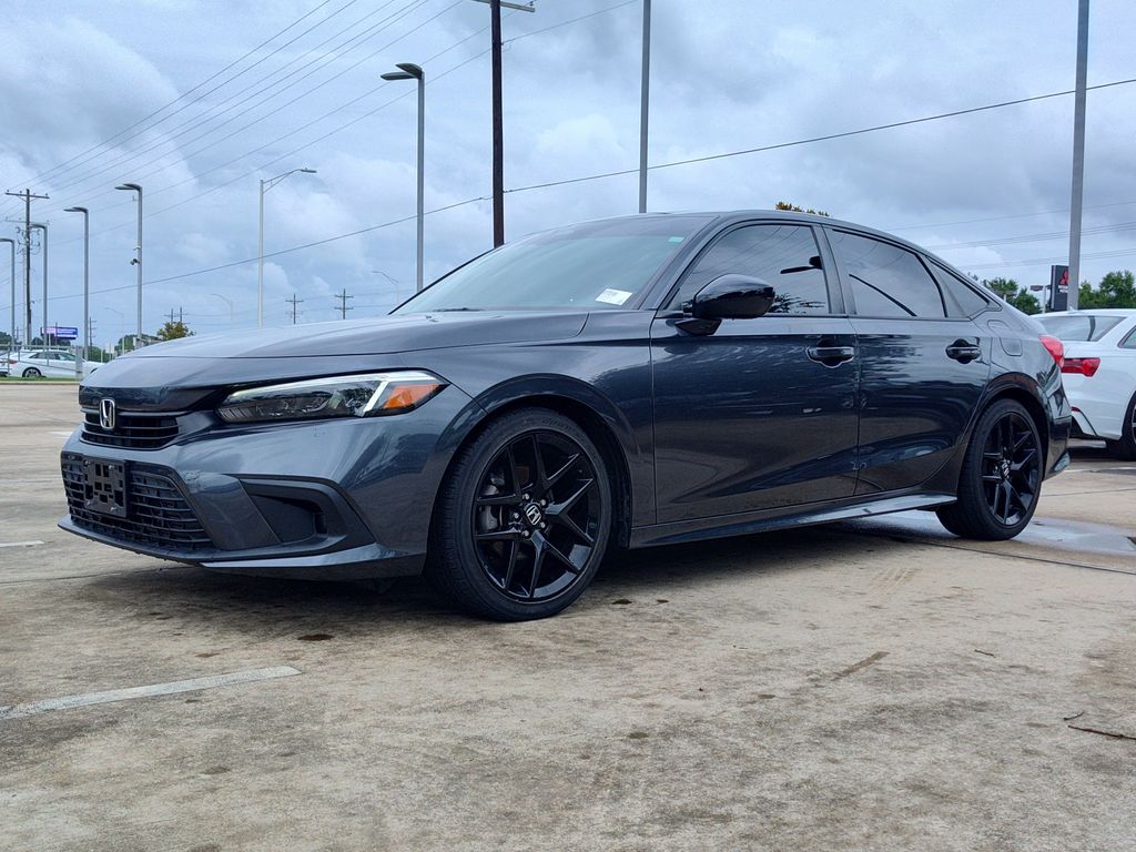 Gray Metallic 2024 Honda Civic Sport FWD Sedan Front-Wheel Drive Continuously Variable Transmission