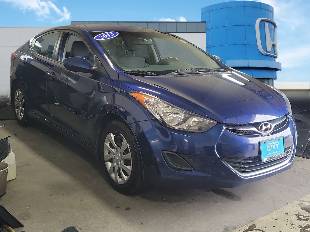 Atlantic Blue Pearl 2013 Hyundai Elantra Sedan Front-Wheel Drive 6-Speed Automatic Overdrive