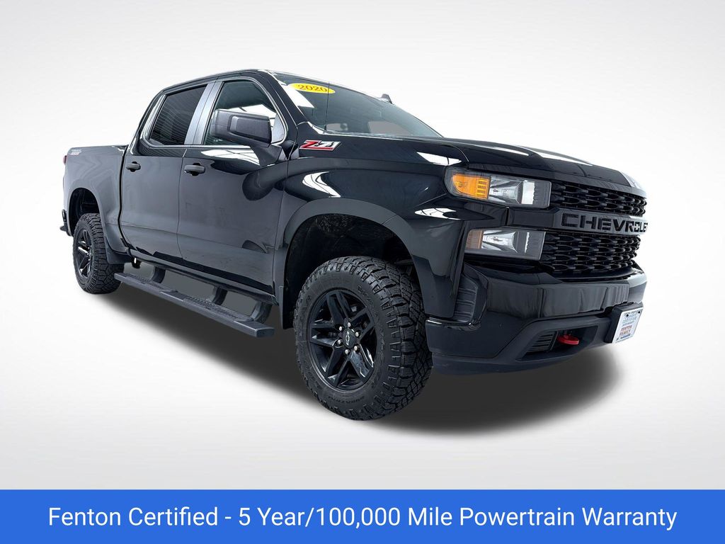 Black 2020 Chevrolet Silverado 1500 Pickup Truck Four-Wheel Drive 6-Speed Automatic Overdrive