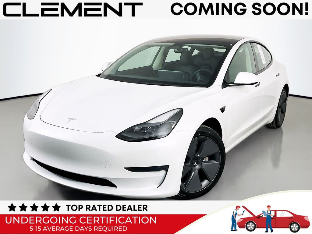 Pearl White Multi-Coat 2023 Tesla Model 3 RWD Sedan Rear-Wheel Drive 1-Speed Automatic