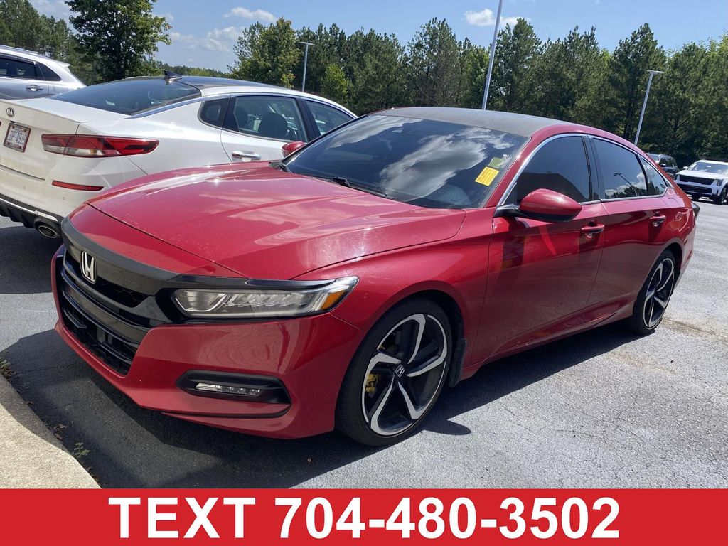 Red 2019 Honda Accord Sedan Front-Wheel Drive Continuously Variable Transmission