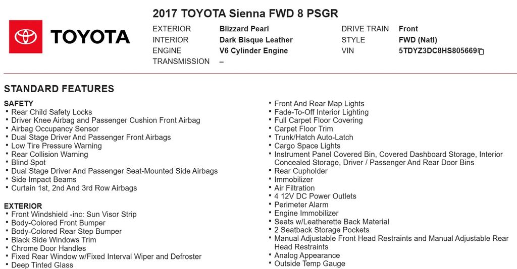 2017 Toyota Sienna XLE Premium 20