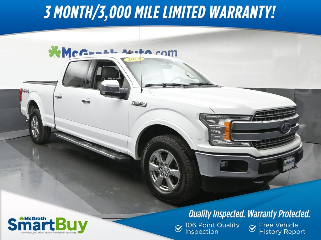 Oxford White 2019 Ford F-150 Lariat SuperCrew LB 4WD Pickup Truck Four-Wheel Drive Automatic