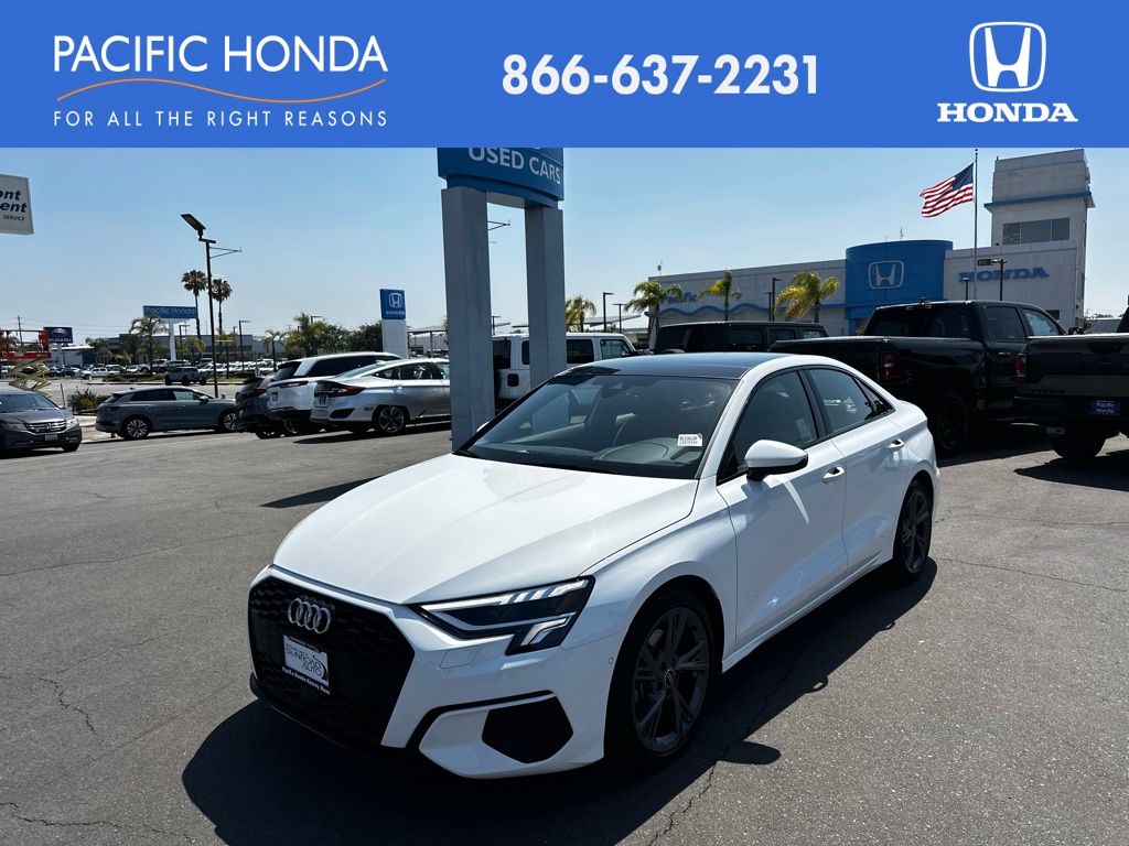 Ibis White 2024 Audi A3 40 TFSI Premium Plus FWD Sedan Front-Wheel Drive 7-Speed Automatic