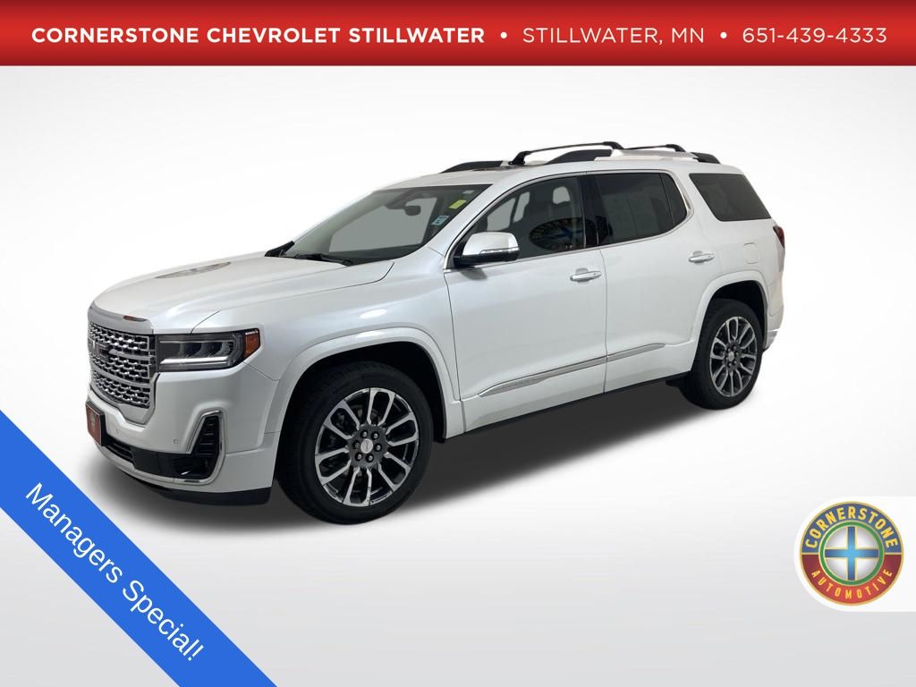 White Frost Tricoat 2021 GMC Acadia SUV / Crossover Four-Wheel Drive 9-Speed Automatic