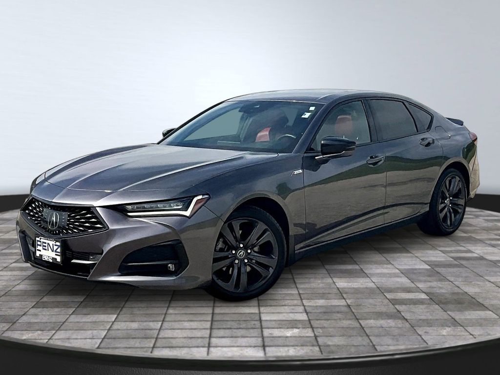 Gray (Modern Steel Metallic) 2022 Acura TLX SH-AWD with A-Spec Package Sedan All-Wheel Drive Automatic