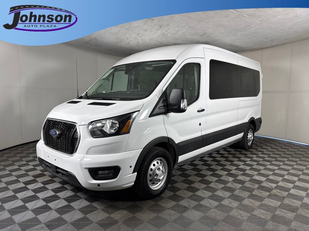 Oxford White 2025 Ford Transit Passenger Van All-Wheel Drive