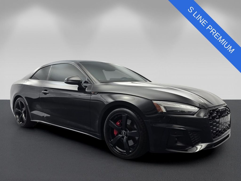 Mythos Black Metallic 2023 Audi A5 Coupe All-Wheel Drive 7-Speed Automatic