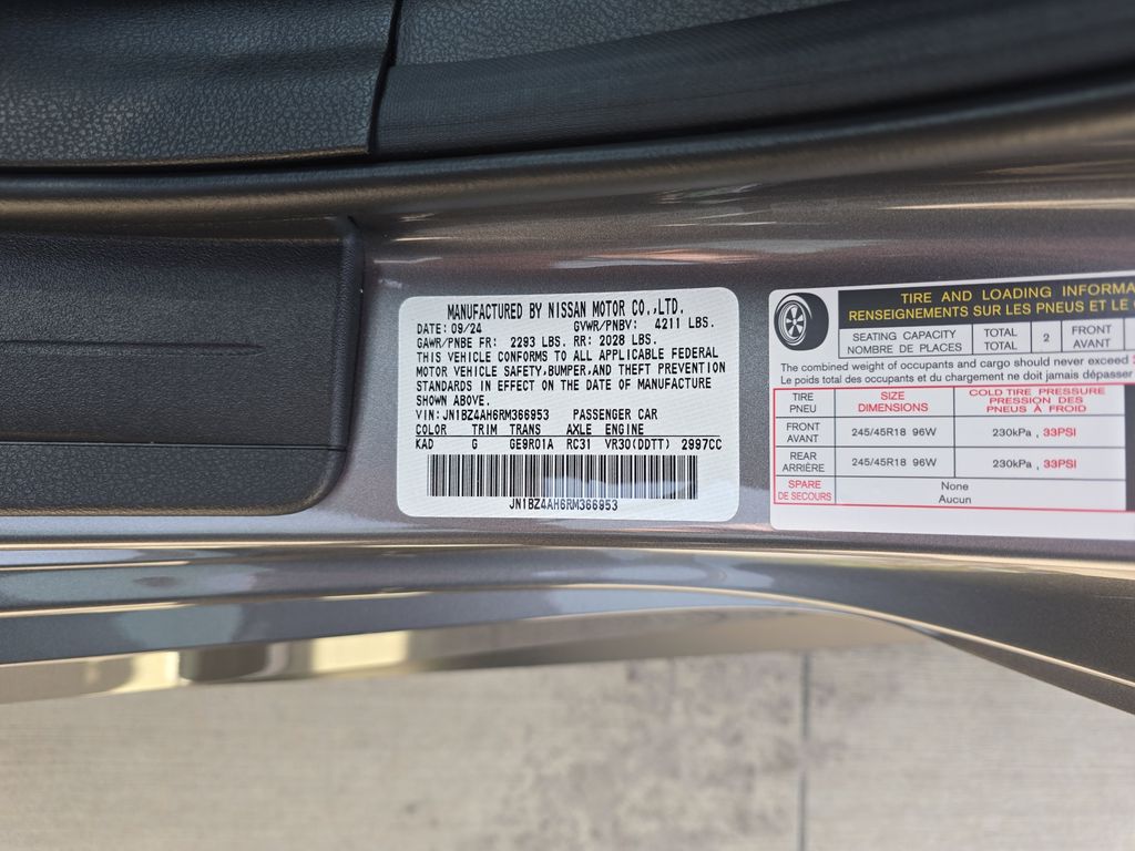 2024 Gun Metallic Nissan Z Sport RWD Coupe