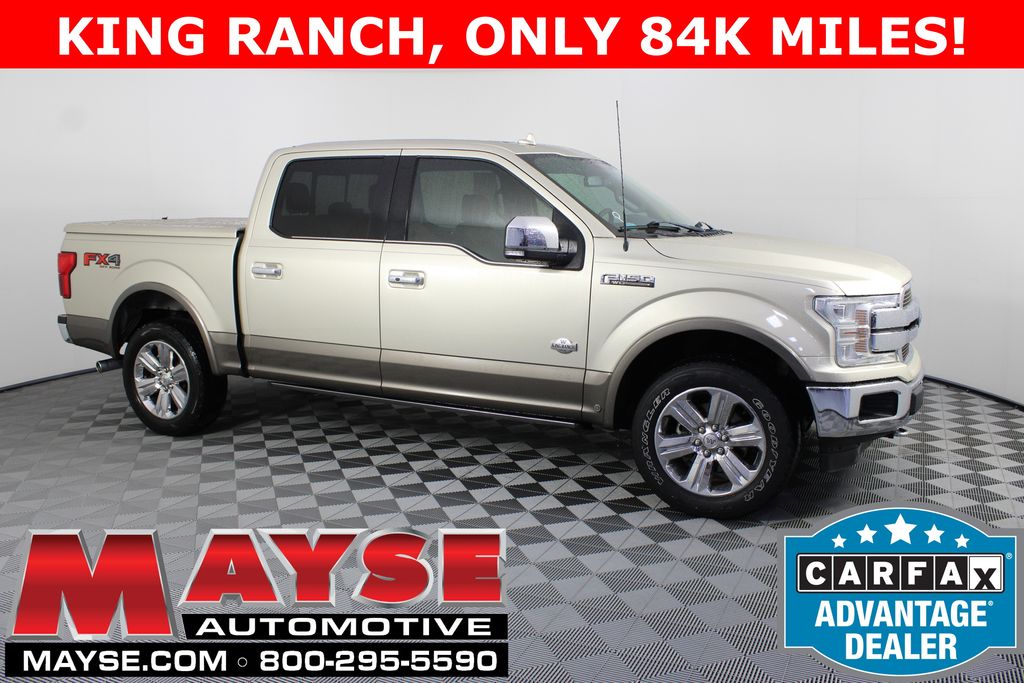 White Gold 2018 Ford F-150 King Ranch SuperCrew 4WD Pickup Truck Four-Wheel Drive Automatic