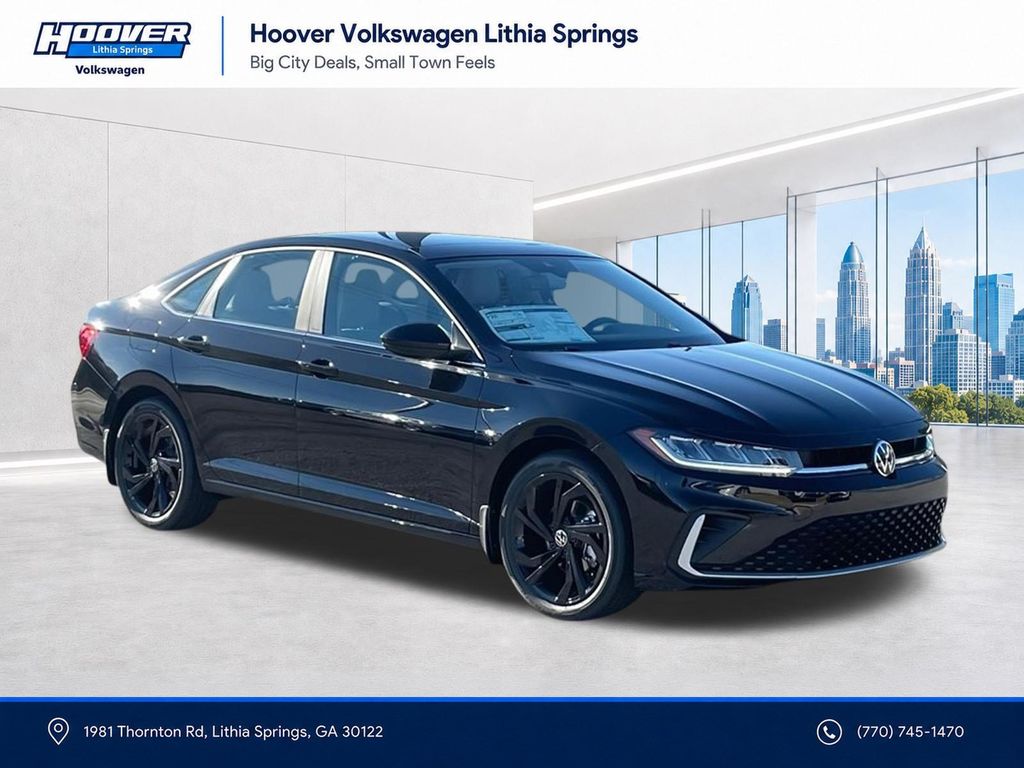 Deep Black Pearl 2026 Volkswagen Jetta Sedan Front-Wheel Drive 8-Speed Automatic