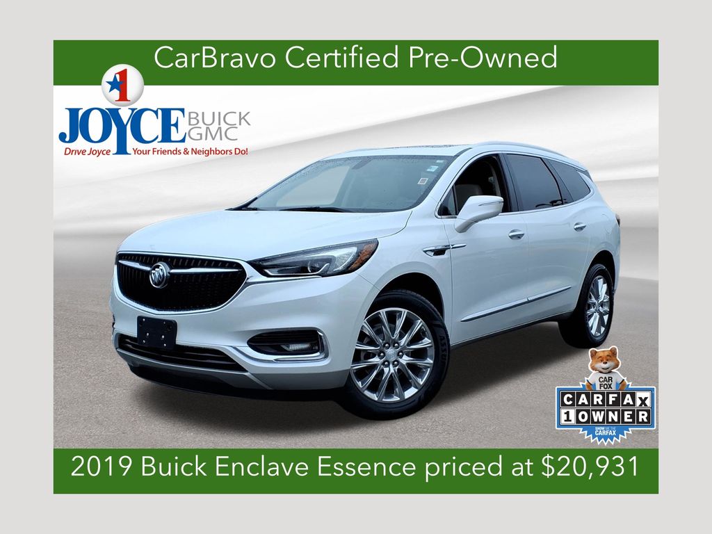 White Frost Tricoat 2019 Buick Enclave Essence FWD SUV / Crossover Front-Wheel Drive 9-Speed Automatic